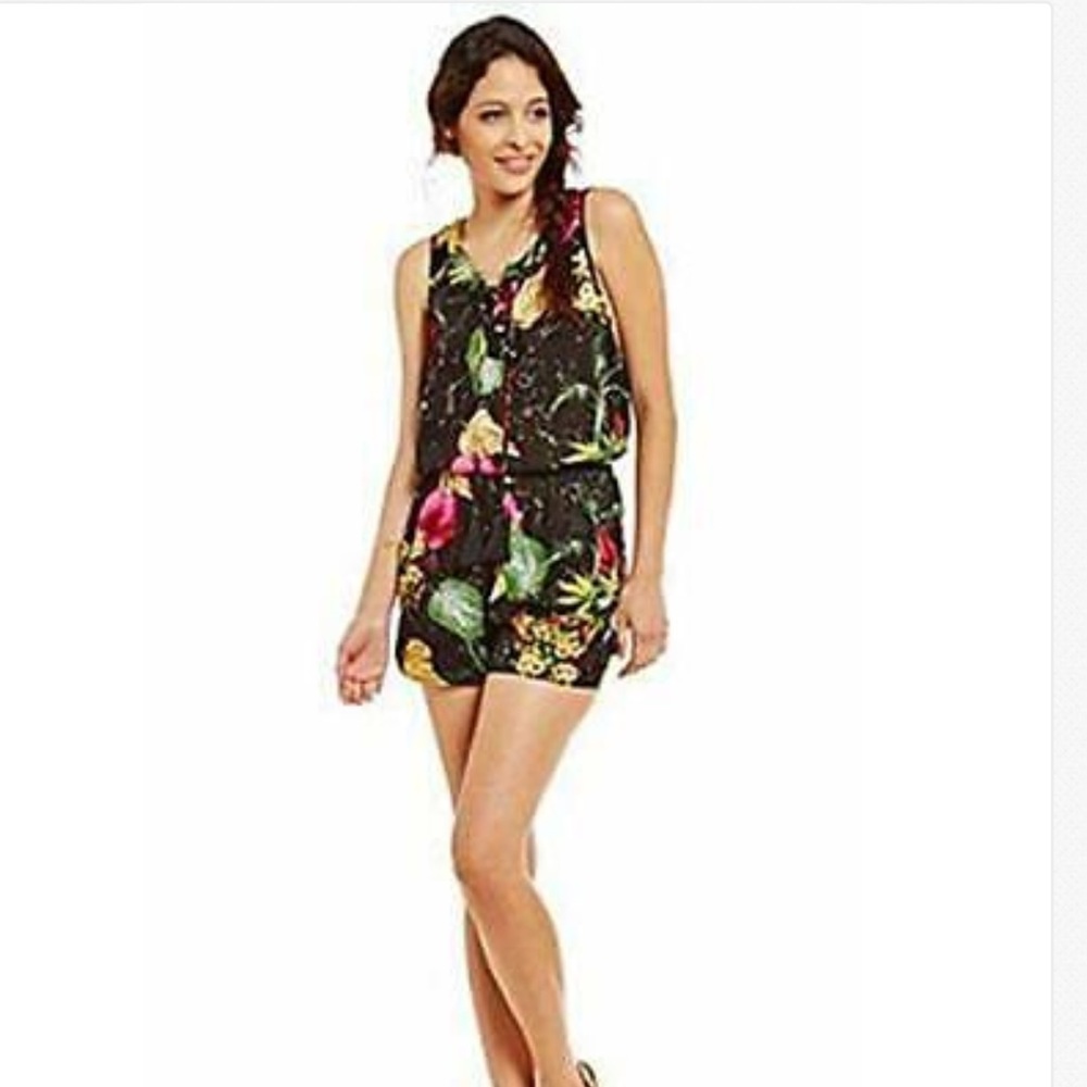 Chelsea and violet floral sleeveless romper